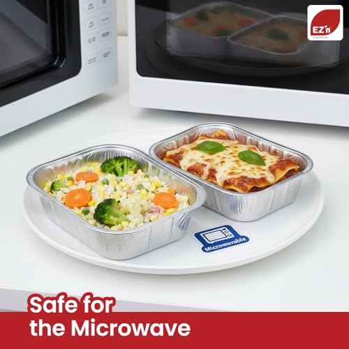 FIREFOLKS Disposable Premium Aluminum Pans – 35 Pack Variety Set Heavy-Duty Open-Flame Trays, Cookware for Cooking, Bakin...