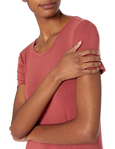 Amazon Essentials Women's Jersey Standard-Fit Short-Sleeve Crewneck Side Slit Maxi Dress (Previously Daily Ritual)