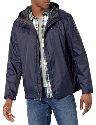 Tommy Hilfiger Men's Lightweight Breathable Waterproof Hooded Jacket