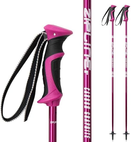 Zipline Lollipop 14.0 Graphite Carbon Composite Ski Poles – Lightweight, Durable, All-Mountain – Ergonomic Grip, Vibration...