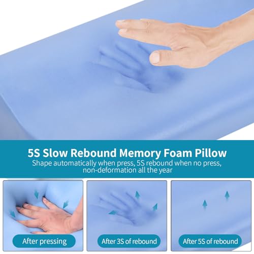 Memory Foam Pillows Neck Pillow Bed Pillow for Sleeping, Ergonomic Cervical Pillow for Neck and Shoulder Pain Relief,Ortho...