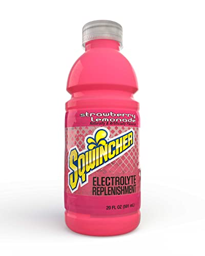 Sqwincher Activity Drink Bottles | Strawberry Lemonade Flavored | Low Calorie | Low Sodium | Ready-To-Drink | Electrolyte ...