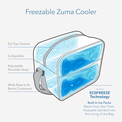 PackIt Freezable Zuma Can Cooler, Built with EcoFreeze Technology, Collapsible, Reusable, Zip Closure with Adjustable Shou...