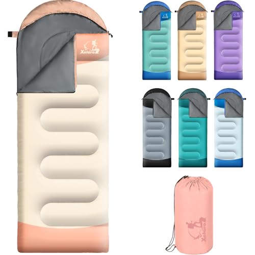 Xelaro Sleeping Bags for Adults Kids - 3 Season Cold&Warm Weather Waterproof Camping Sleeping Bags - Lightweight Sleeping ...