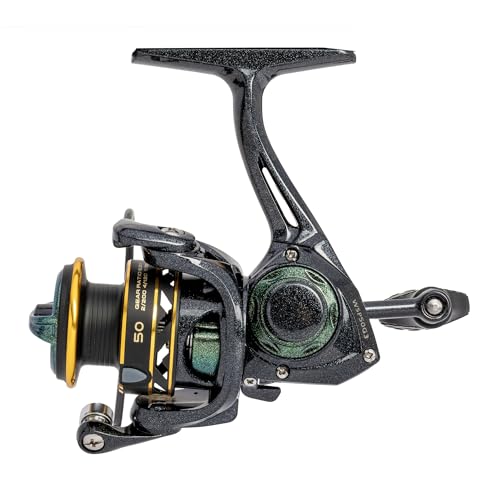 Lew’s Wally Marshall Signature Series Spinning Fishing Reel, 5+1 Bearings, Graphite Frame and Rotor, Interchangeable Retri...