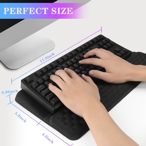 Computer Keyboard Stand with Wrist Rest, Ergonomic Tilted Keyboard Holder - Keyboard Riser with Wrist Pad - Keyboard Tray ...
