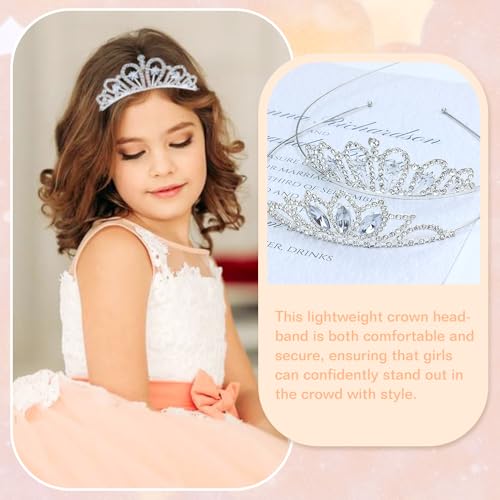 Dizila 8 Pieces Silver Metal Birthday Party Prom Bridal Wedding Dazzling Rhinestone Princess Crown Headbands Tiaras Headpi...