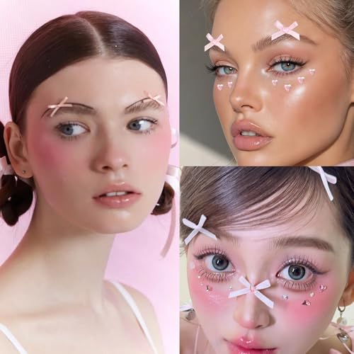 NOOEPC NOOEPC Face Gems Heart Rhinestones Bow Stickers Festival Essentials Rave Accessories Rhinestone Stickers for Face, ...