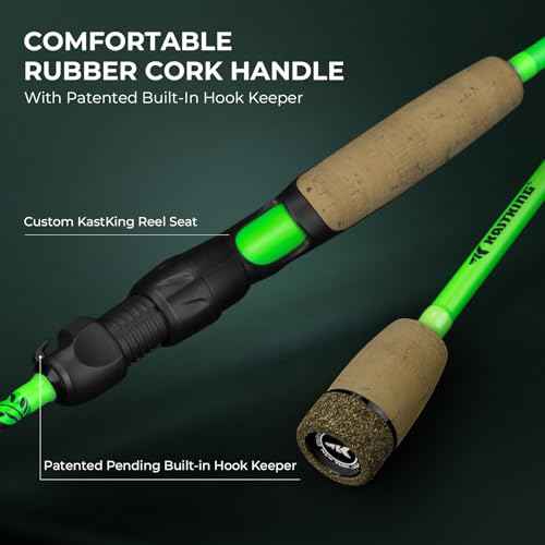 KastKing Zephyr Dual-tip Fishing Rod & Reel Combo, Dual Tips Section for Different Powers, IM6 Graphite 2Pc Blanks, KastFlex Technology, Rubber Cork Handle, Integrate Hook Keeper, 8 Models