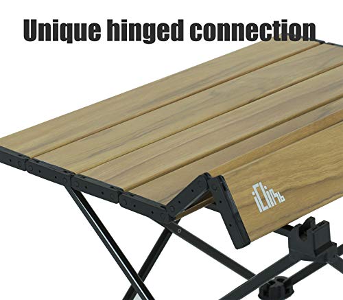 iClimb 1 Anti-Sinking Large Feet Chair and 1 Folding Table Bundle, Ultralight Compact for Single Adult Outdoor Backpacking...