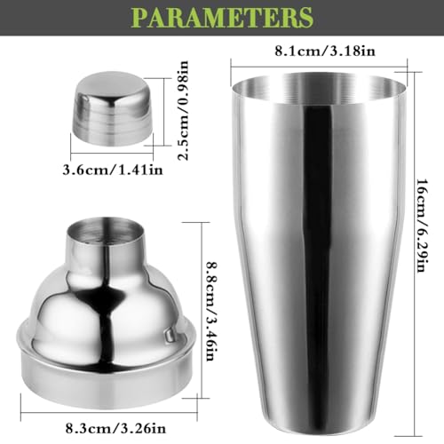 NewGF Cocktail Shaker,24oz Drink Mixer with Built-in Strainer for Mixing Drinks Margaritas,Beginner Friendly Stainless Ste...