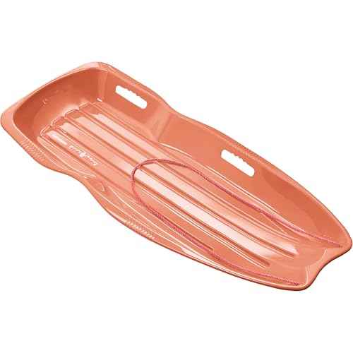 Retrospec Retrorider Plastic Snow Sled ? Toboggan Style with Pull Rope, Cold-Resistant Coating, and Hard Bottom for Smooth Downhill Rides ? Available in 35" and 48" Sizes for Kids and Adults