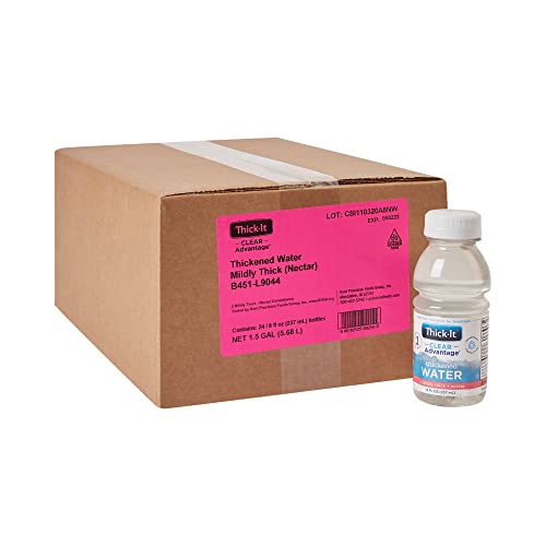 Thick-It Clear Advantage Mildy Thick Water, Nectar Consistency, Ready-to-Drink, Digestible Swallowing Aid, Hydration on th...