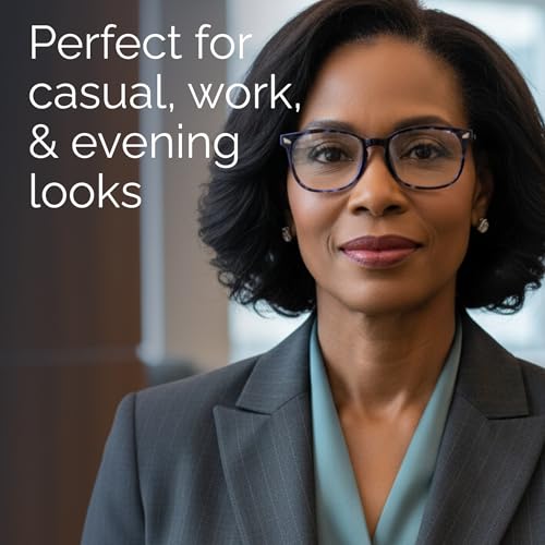 CCVOO +1.5 Mix & Match Reading Glasses for Women - Lightweight, Comfortable Fit, Clear Vision - Blue Light Blocking