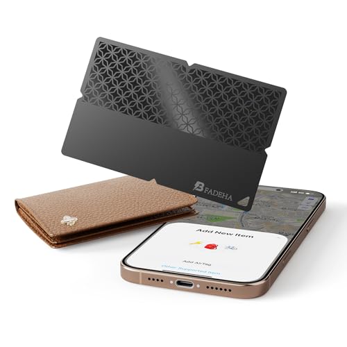 BFADEHA 2026 [Apple MFi Certified] (iOS Only) Bluetooth Tracker Smart Card for Apple Find My iPhone Wallet GPS Tracker, 5-...