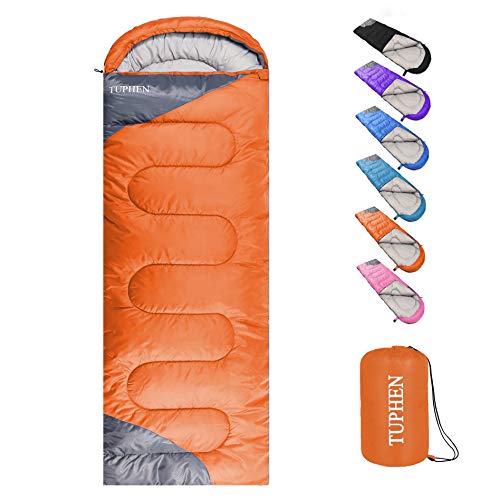 tuphen- Sleeping Bags for Adults Kids Boys Girls Backpacking Hiking Camping Microfiber Liner, Cold Warm Weather 4 Seasons ...