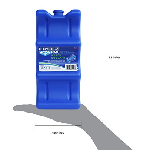 Freez Pak Hold 6 Can Soda Beer Coolant Reusable Ice Pack