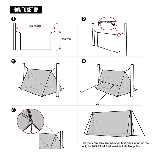 OneTigris ROCDOMUS Hot Tent with Stove Jack, 3000mm Waterproof, Versatile Lightweight Hammock Tent for Camping, Hiking, Ba...