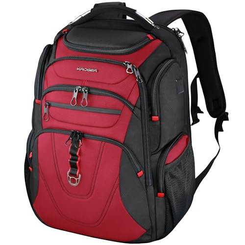 KROSER Friendly Travel Laptop Backpack 17.3 inch XXXL Gaming Backpack Water-Repellent College Daypack Business Backpack wi...