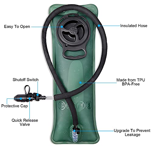 G4Free Military Tactical Hydration Pack Water Backpack with 3L Upgraded Bladder for Hiking Running Cycling