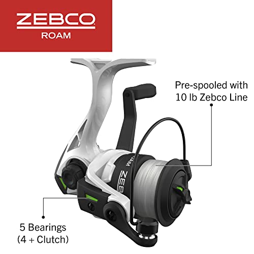 Zebco Roam Spinning Reel and Fishing Rod Combo, 6-Foot Fiberglass Fishing Pole, Split ComfortGrip Handle, Soft-Touch Handl...