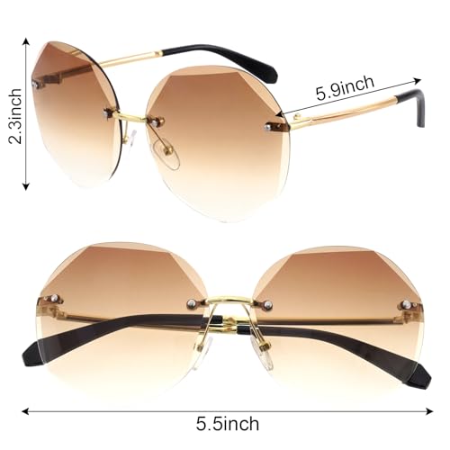 HOVEOX 4 Pieces 70s Disco Accessories Disco Costume Accessory for Women with Sunglasses Earrings Bracelets Necklace