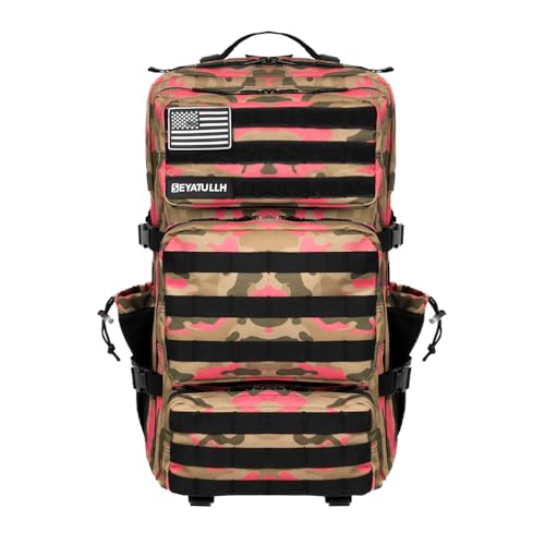 SEYATULLH Military Tactical Backpack 55L for Men & Women Bug Out Bag Assault pack Molle Daypack Hiking Trekking Rucksack (...