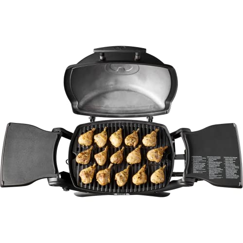 Weber Q1200 Liquid Propane Portable Gas Grill for Travel and Camping, 1 Burner, Titanium