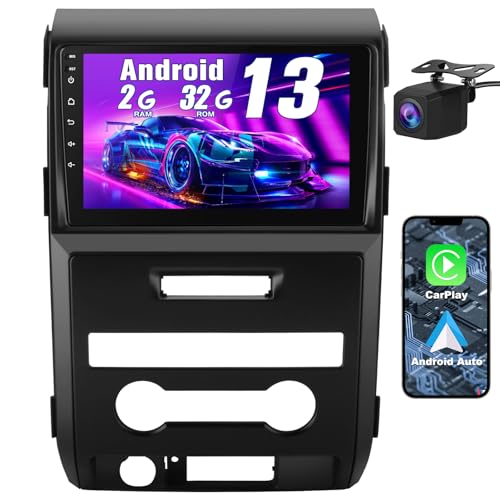 AWESAFE Android 13 Car Stereo for Ford F150 2009 2010 2011 2012, Wireless Carplay Android Auto Android 9 inch Touchscreen ...