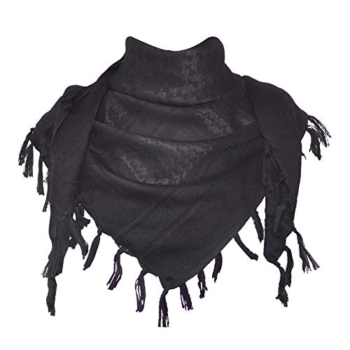 Explore Land Cotton Shemagh Keffiyeh Tactical Desert Scarf Neck Head Wrap with Tassel for Men Women