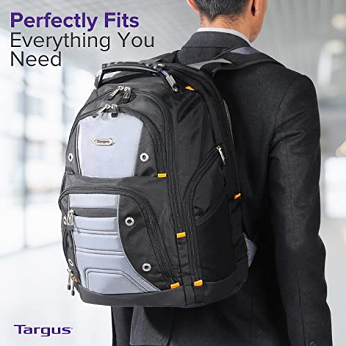 Targus Drifter II Laptop Backpack, Black/Gray – Backpack for Men for Business and Travel, Durable Water-Resistant Materia...