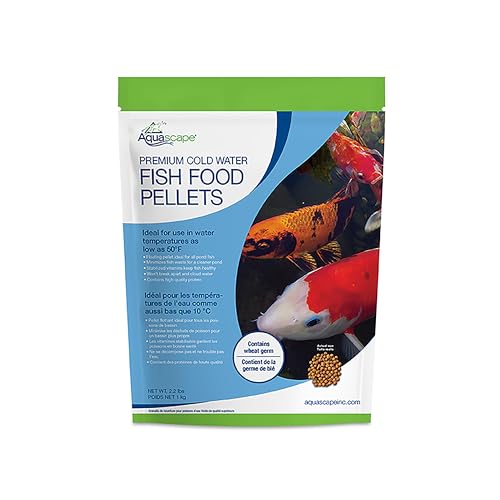 Aquascape Premium Cold Water Fish Food Pellets for Small to Medium Koi & Pond Fish, Small Pellet, 2.25 pounds | 98871
