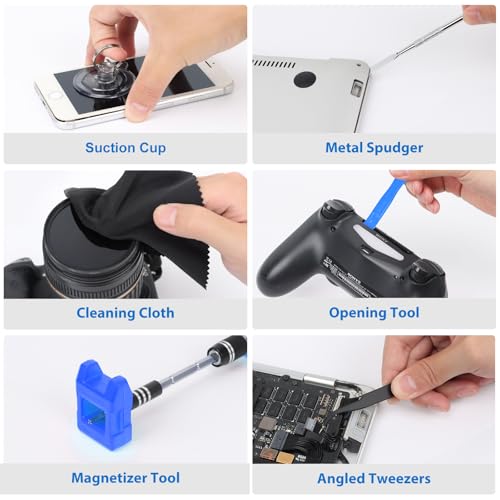STREBITO Electronics Precision Screwdriver Sets 142-Piece with 120 Bits Magnetic Repair Tool Kit for iPhone, MacBook, Comp...