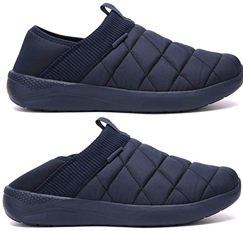 KUBUA Slippers for Men and Womens Indoor House Shoes Plush Slip on Outdoor Garden Loafers