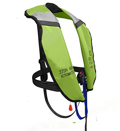 Premium Quality Automatic/Manual Inflatable Life Jacket Life Vest Inflate Survival Aid PFD 275N Buoyancy for Adult XXXL Size