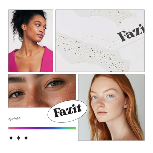 Fazit Makeup Patches - Sprinkled Speckles - Glow Up Make-Up Patches - Cute Glitter Makeup Accessories for Women - Cosmetic...