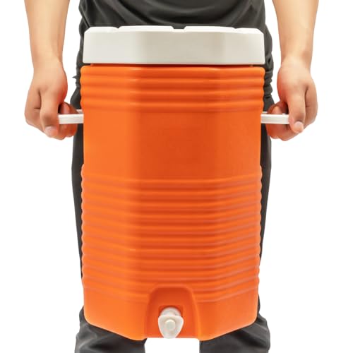 Insulated Cooler Dispenser Portable Sports Cooler Water Beverage Dispenser with Handle, Large Water Jug Water Cooler for P...