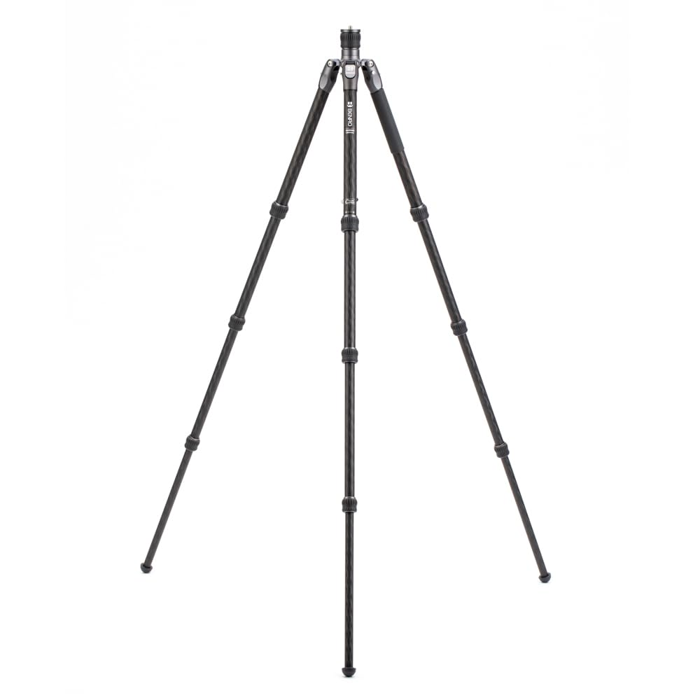 Benro Rhino Series Carbon Fiber Tripod with Lightweight Foldable Design, Multi Angle Legs, Twist Lock Adjustments and Monopod Conversion for Hybrid Photo and Video Creators (FRHN24C)