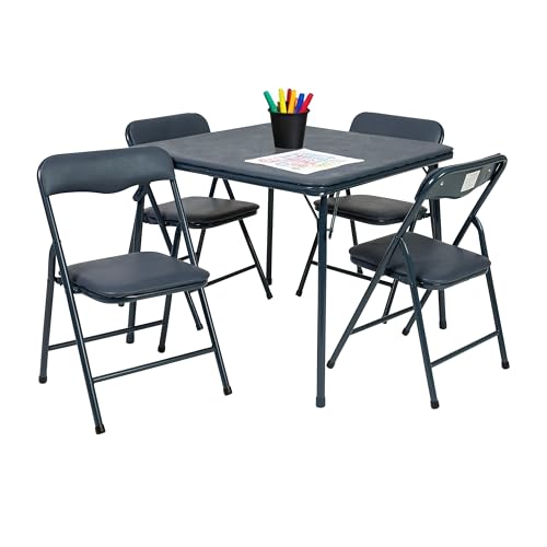 Flash Furniture Mindy Kids Navy 5 Piece Folding Table and Chair Set