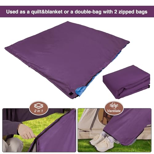 REDCAMP Ultra Lightweight Sleeping Bag for Backpacking, Hiking, Comfort for Adults Warm Weather, with Compression Sack
