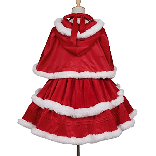 ZZEQYG Womens Christmas Dresses Santa Christmas Outfits Cute Lolita Dress