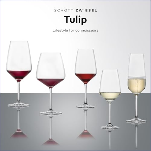 SCHOTT ZWIESEL Tulip Champagne Glass (Set of 4), Champagne Glasses with Effervescent Point, Dishwasher-Safe Tritan Crystal...