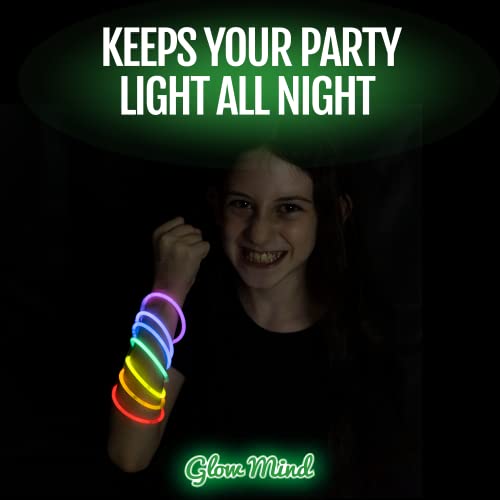 100 Ultra Bright Glow Sticks Bulk Party Pack - Halloween Glow in the Dark Party Supplies Pack - 8" Glowsticks Party Favors...
