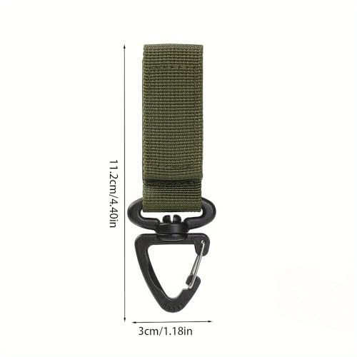 Tactical Key Ring Chain D-Ring Snap Clip Carabiners Keychain Keeper Buckle Hanging Hooks Holder Gear Light Weight