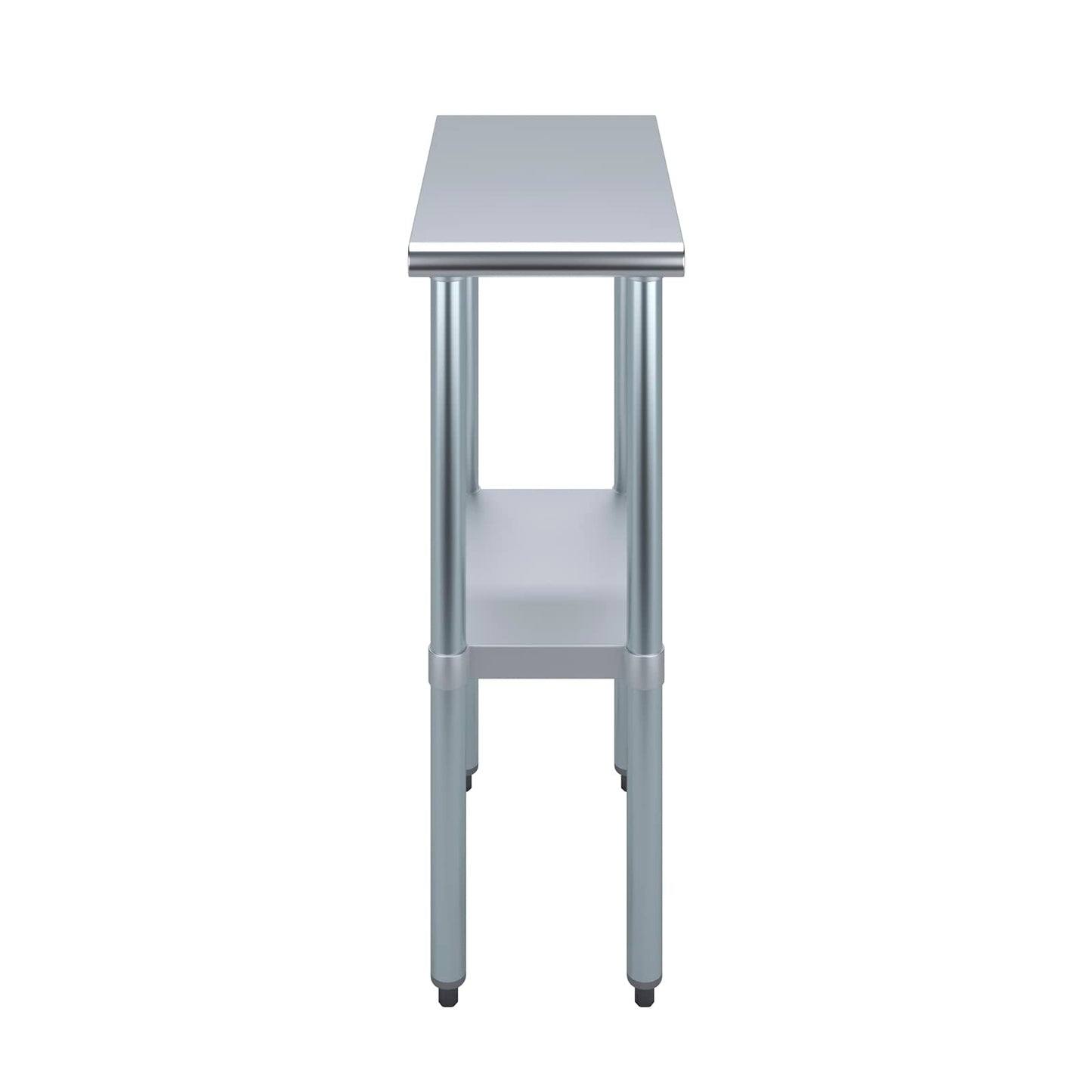 AmGood 24 in. x 12 in. Stainless Steel Work Table | Metal Kitchen Food Prep Table | NSF
