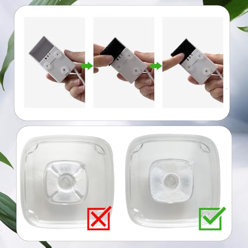 Cylomert 16Pcs Pet Fountain Filters Replacement, Compatible with 95Oz/2.8L Dog & Cat Water Fountain, 8 Carbon + 8 Sponge F...