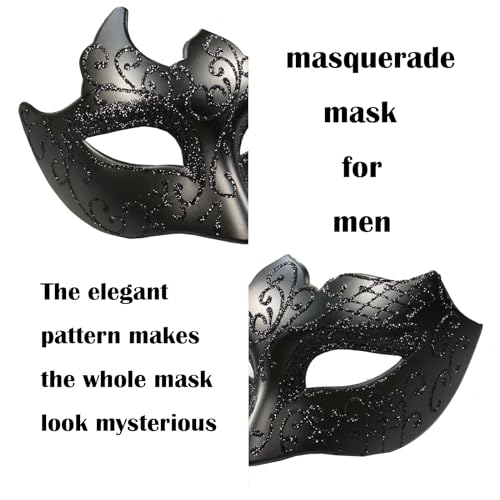 Yimianshou Masquerade Mask for Men Venetian Mardi Gras Masquerade Ball Mask