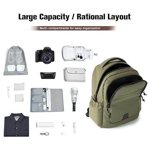 VEAGIA Tactical Travel Laptop Backpacks Large Heavy Duty Work Backpack For Men women Airline Approved (New ArmyGreen)