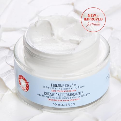 First Aid Beauty Firming Collagen Cream with Collagen, Peptides and Niacinamide – Day + Night Anti-Aging Face Moisturizer...