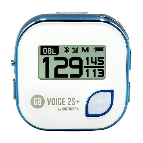 GOLFBUDDY Voice 2S+ Talking GPS Rangefinder, Clip on Hat Golf Navigation, Slope Mode on/Off, 18 Hours Battery Life, Shot D...